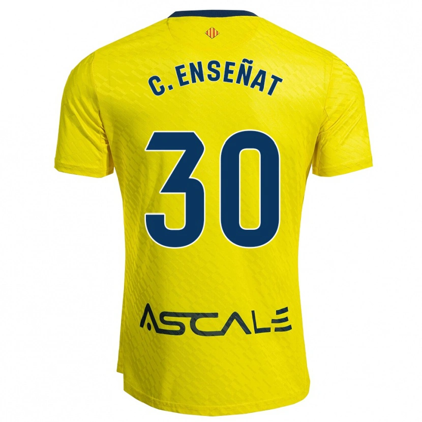 Danxen Enfant Maillot Claudia Enseñat Galindo #30 Jaune Marine Tenues Domicile 2025/26 T-Shirt