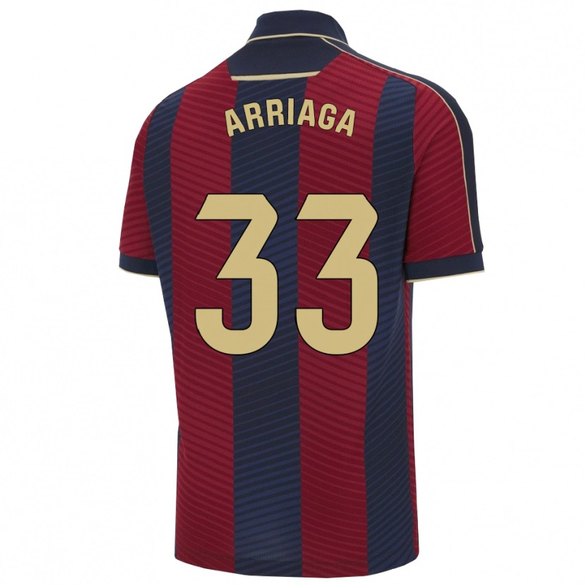 Danxen Enfant Maillot Kervin Arriaga #33 Rouge Marine Tenues Domicile 2025/26 T-Shirt