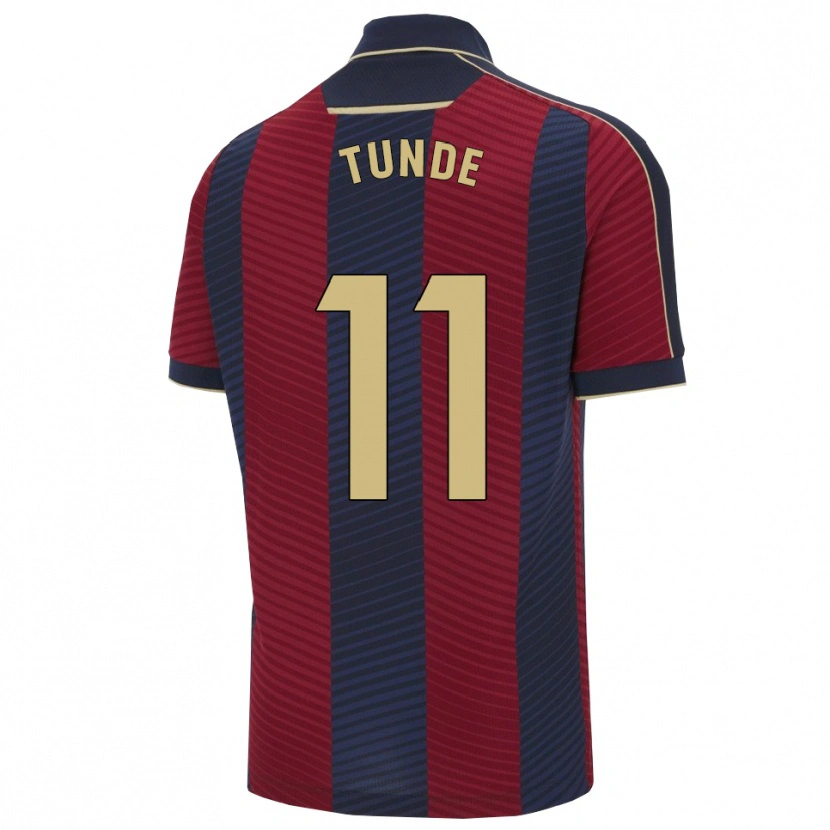 Danxen Enfant Maillot Kareem Tunde #11 Rouge Marine Tenues Domicile 2025/26 T-Shirt
