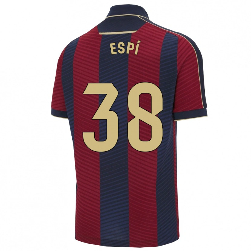 Danxen Enfant Maillot Carlos Espí #38 Rouge Marine Tenues Domicile 2025/26 T-Shirt