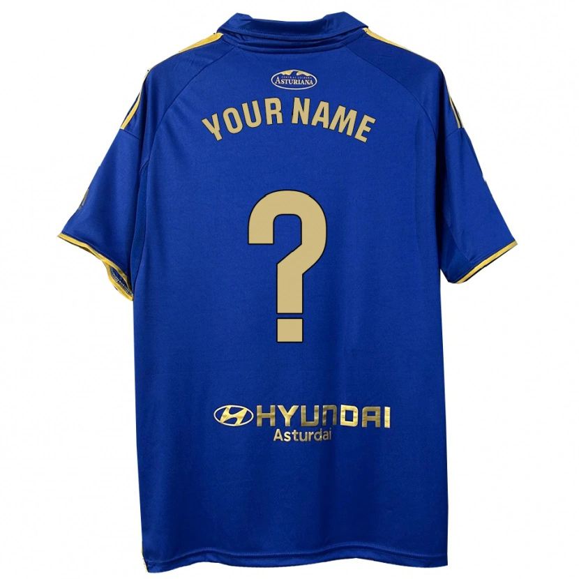Danxen Enfant Maillot Votre Nom #0 Bleu Or Tenues Domicile 2025/26 T-Shirt