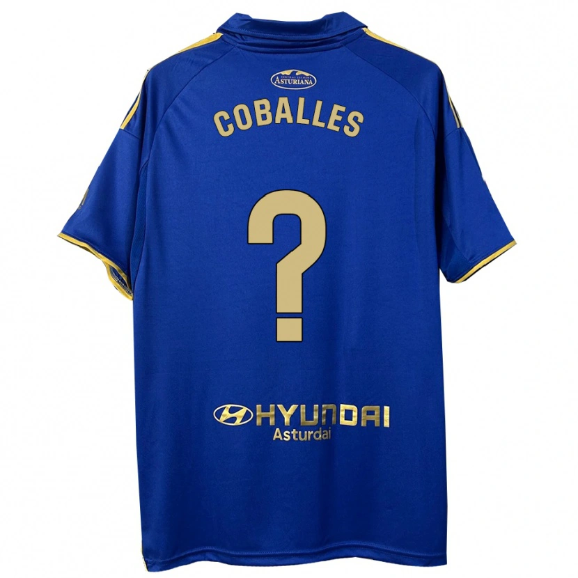 Danxen Enfant Maillot Jaime Coballes #0 Bleu Or Tenues Domicile 2025/26 T-Shirt