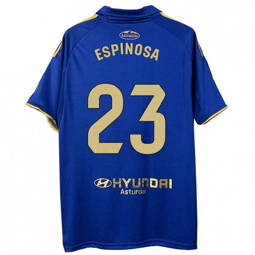Danxen Enfant Maillot Diego Espinosa #23 Bleu Or Tenues Domicile 2025/26 T-Shirt