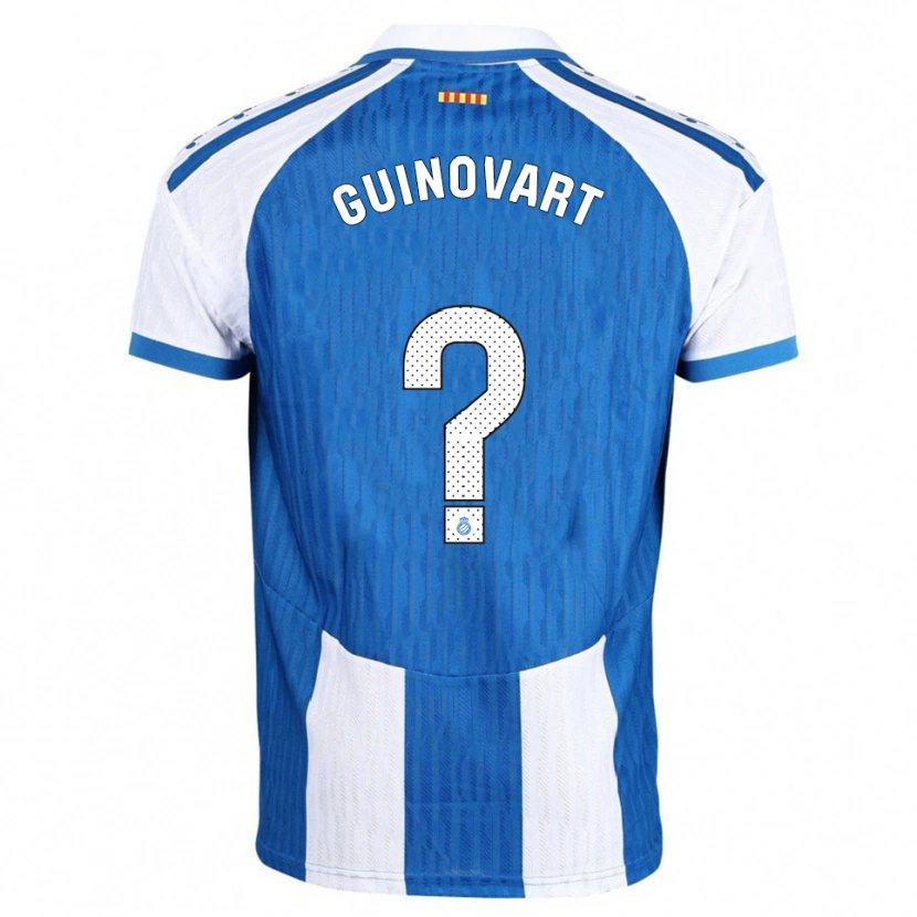 Danxen Enfant Maillot Martí Guinovart #0 Bleu Blanc Tenues Domicile 2025/26 T-Shirt
