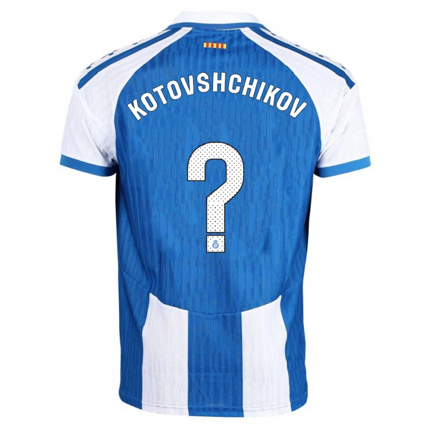 Danxen Enfant Maillot Makar Kotovshchikov #0 Bleu Blanc Tenues Domicile 2025/26 T-Shirt