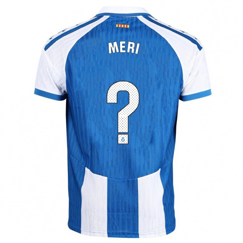 Danxen Enfant Maillot Meritxel Muñoz Alsina #0 Bleu Blanc Tenues Domicile 2025/26 T-Shirt