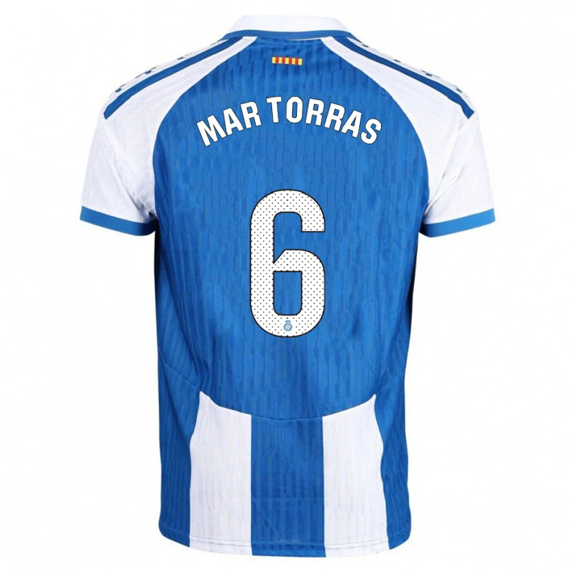 Danxen Enfant Maillot Mar Torrás De Fortuny #6 Bleu Blanc Tenues Domicile 2025/26 T-Shirt