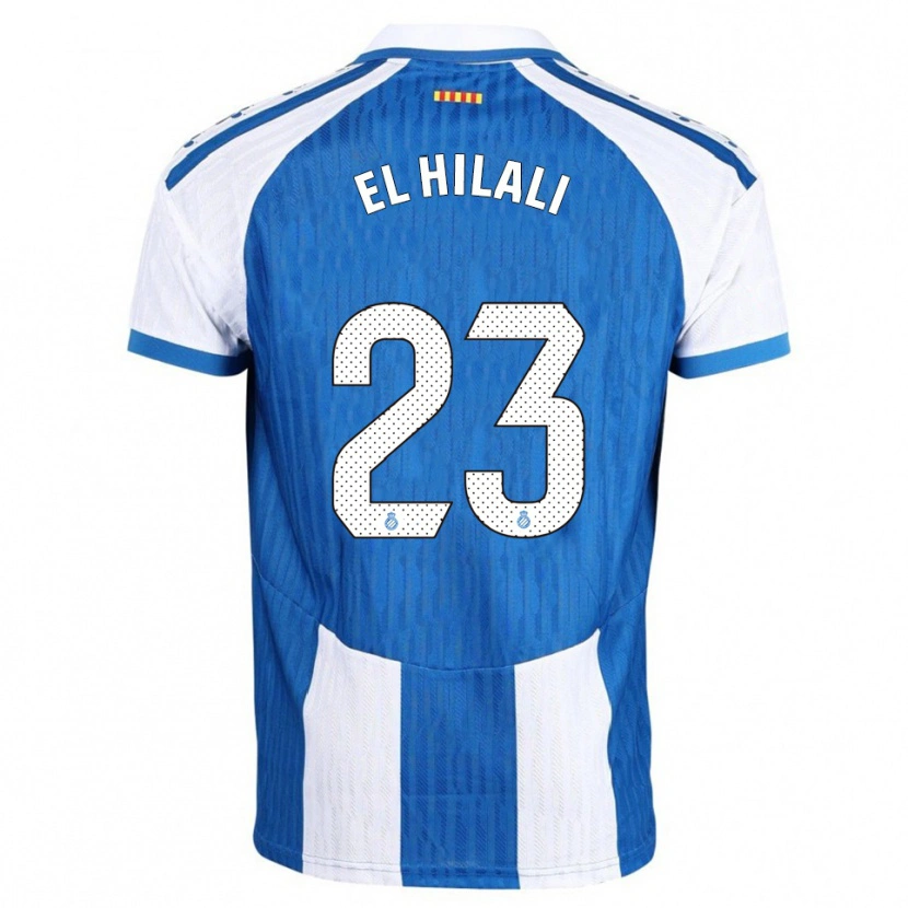Danxen Enfant Maillot Omar El Hilali #23 Bleu Blanc Tenues Domicile 2025/26 T-Shirt