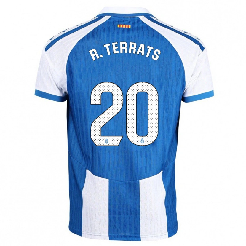 Danxen Enfant Maillot Ramón Terrats #20 Bleu Blanc Tenues Domicile 2025/26 T-Shirt