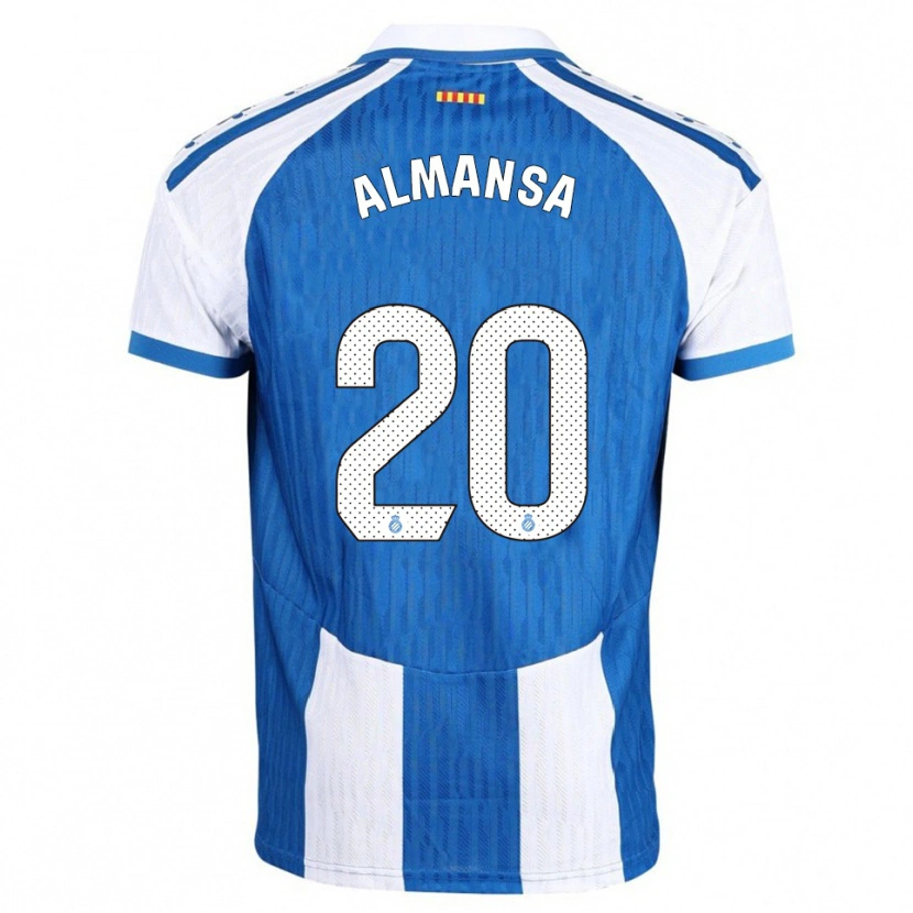 Danxen Enfant Maillot Alex Almansa #20 Bleu Blanc Tenues Domicile 2025/26 T-Shirt