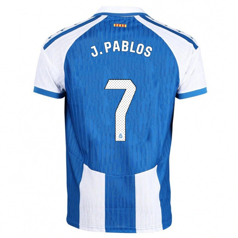 Danxen Enfant Maillot Judith Pablos Garrido #7 Bleu Blanc Tenues Domicile 2025/26 T-Shirt