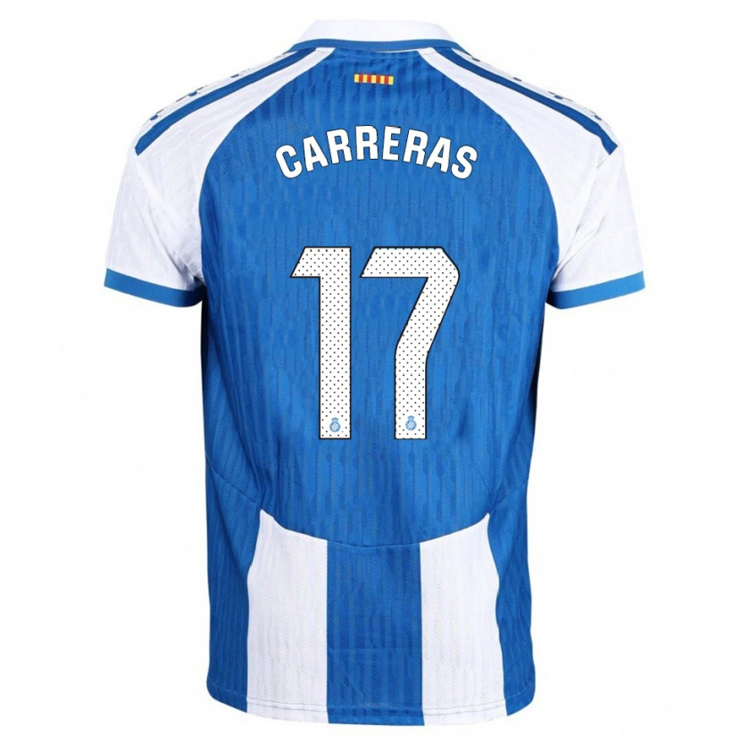 Danxen Enfant Maillot Jofre Carreras #17 Bleu Blanc Tenues Domicile 2025/26 T-Shirt