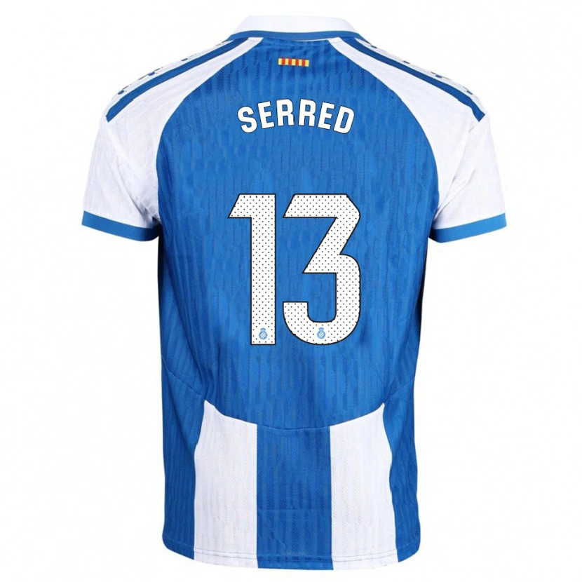 Danxen Enfant Maillot Llorenç Serred #13 Bleu Blanc Tenues Domicile 2025/26 T-Shirt