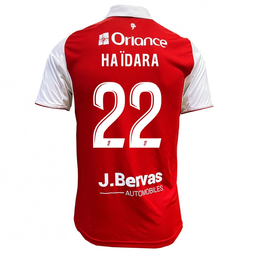 Danxen Enfant Maillot Massadio Haidara #22 Rouge Blanc Tenues Domicile 2025/26 T-Shirt