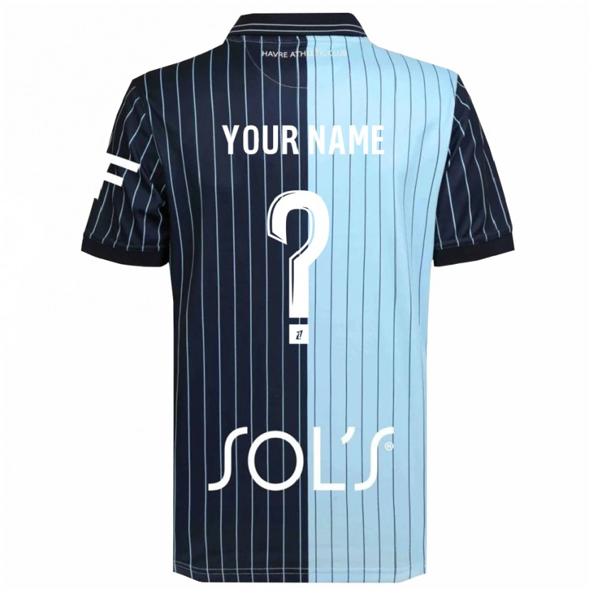 Danxen Enfant Maillot Votre Nom #0 Marine Bleu Ciel Tenues Domicile 2025/26 T-Shirt