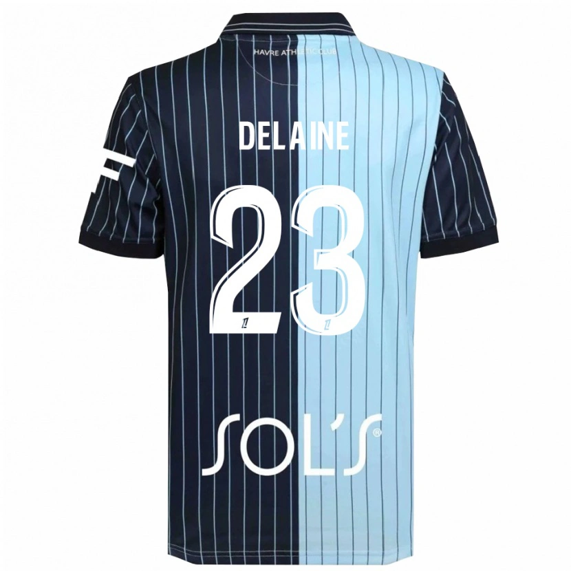 Danxen Enfant Maillot Thomas Delaine #23 Marine Bleu Ciel Tenues Domicile 2025/26 T-Shirt