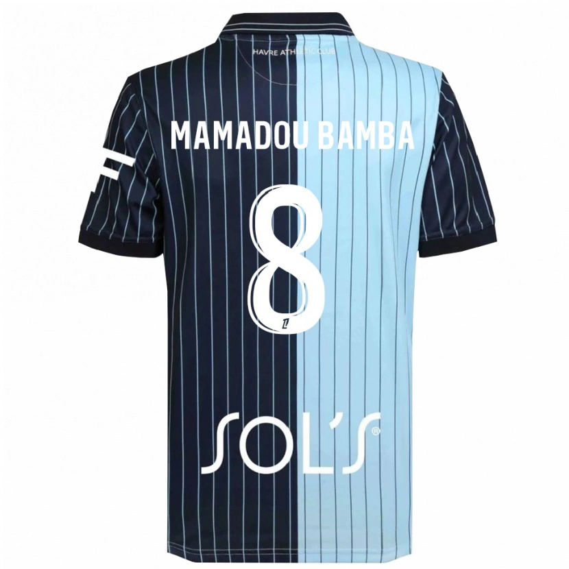 Danxen Enfant Maillot Ben Mamadou Bamba #8 Marine Bleu Ciel Tenues Domicile 2025/26 T-Shirt