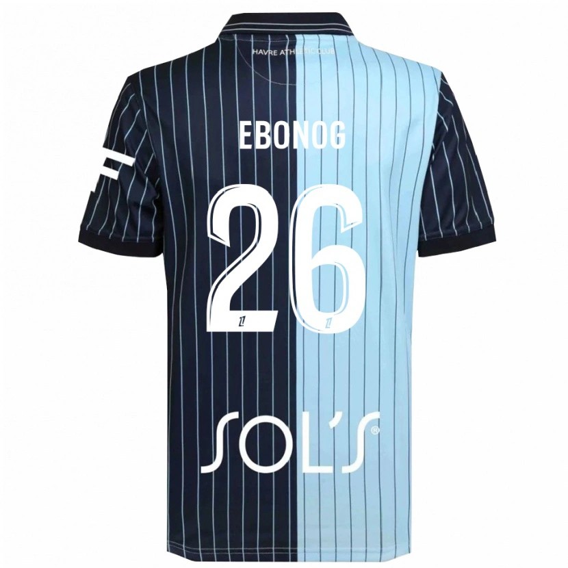 Danxen Enfant Maillot Simon Ebonog #26 Marine Bleu Ciel Tenues Domicile 2025/26 T-Shirt