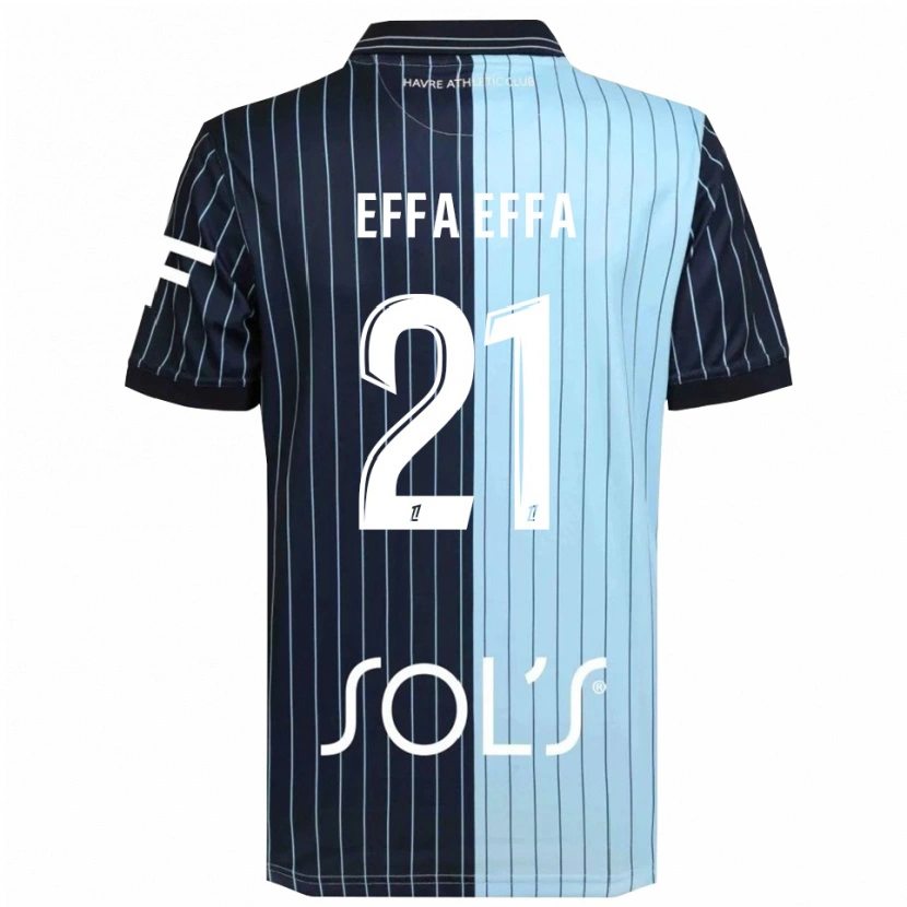 Danxen Enfant Maillot Chancelle Effa Effa #21 Marine Bleu Ciel Tenues Domicile 2025/26 T-Shirt