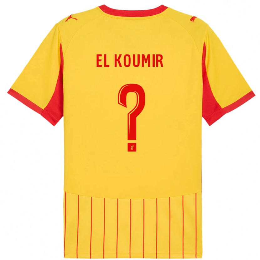 Danxen Enfant Maillot Kaïna El Koumir #0 Jaune Rouge Tenues Domicile 2025/26 T-Shirt