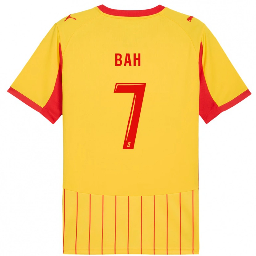 Danxen Enfant Maillot Alpha Bah #7 Jaune Rouge Tenues Domicile 2025/26 T-Shirt