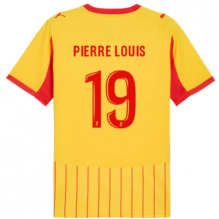 Danxen Enfant Maillot Dayana Pierre-Louis #19 Jaune Rouge Tenues Domicile 2025/26 T-Shirt