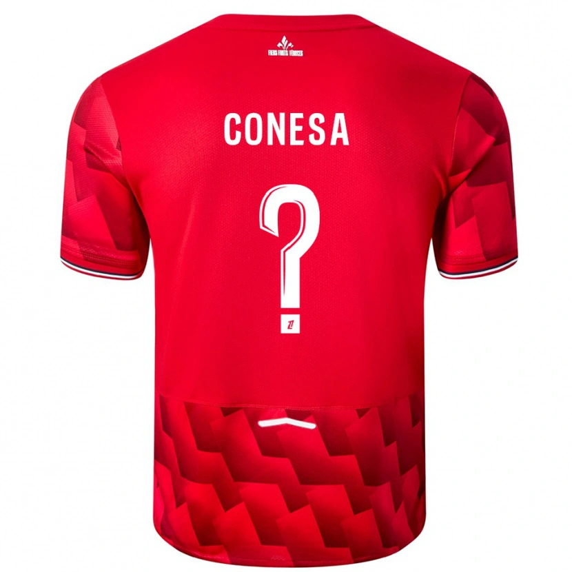 Danxen Enfant Maillot Anna Conesa #0 Rouge Blanc Tenues Domicile 2025/26 T-Shirt