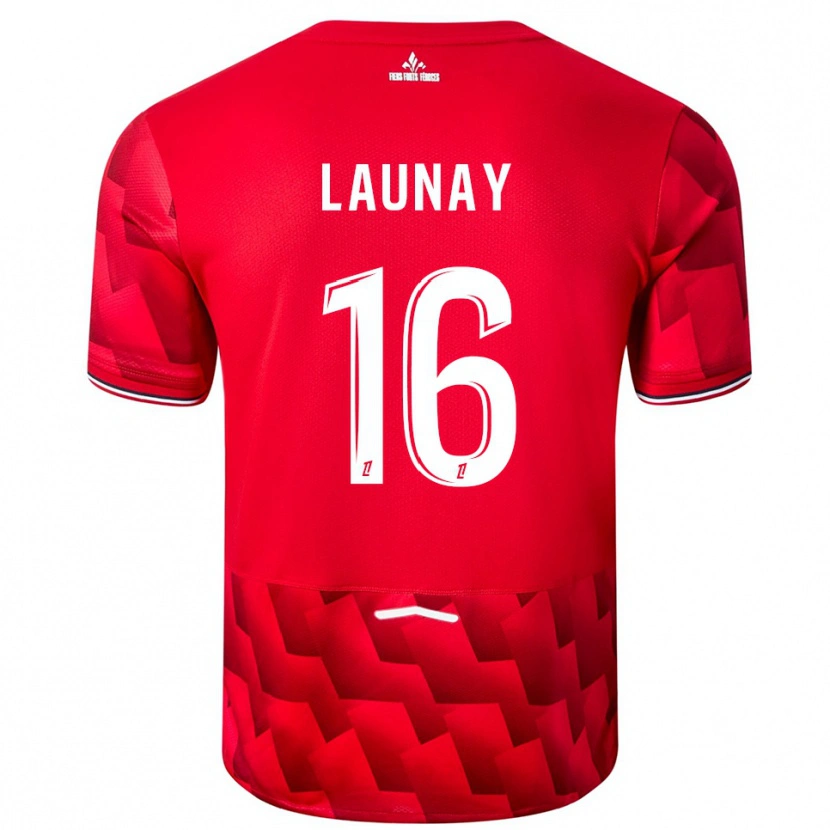Danxen Enfant Maillot Elisa Launay #16 Rouge Blanc Tenues Domicile 2025/26 T-Shirt