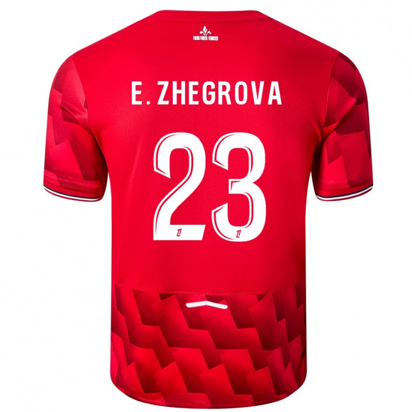 Danxen Enfant Maillot Edon Zhegrova #23 Rouge Blanc Tenues Domicile 2025/26 T-Shirt