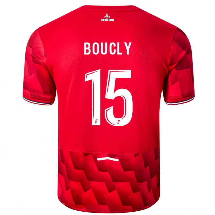 Danxen Enfant Maillot Maite Boucly #15 Rouge Blanc Tenues Domicile 2025/26 T-Shirt