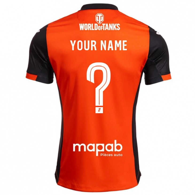 Danxen Enfant Maillot Votre Nom #0 Noir Orange Tenues Domicile 2025/26 T-Shirt