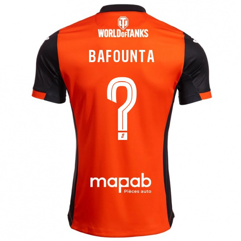 Danxen Enfant Maillot Kamal Bafounta #0 Noir Orange Tenues Domicile 2025/26 T-Shirt