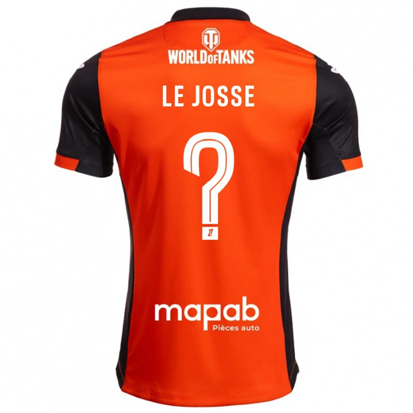 Danxen Enfant Maillot Ewen Le Josse #0 Noir Orange Tenues Domicile 2025/26 T-Shirt
