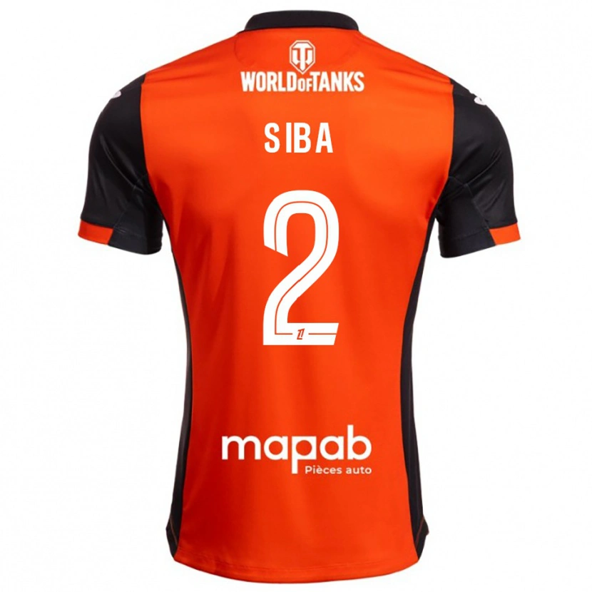 Danxen Enfant Maillot Stevan Siba #2 Noir Orange Tenues Domicile 2025/26 T-Shirt