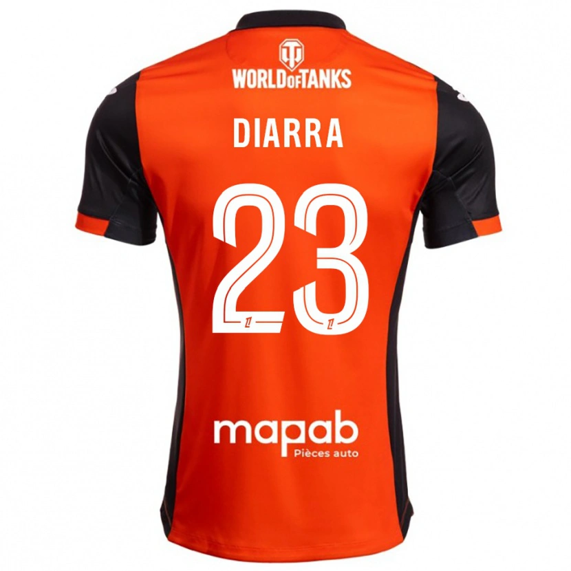 Danxen Enfant Maillot Stéphane Diarra #23 Noir Orange Tenues Domicile 2025/26 T-Shirt