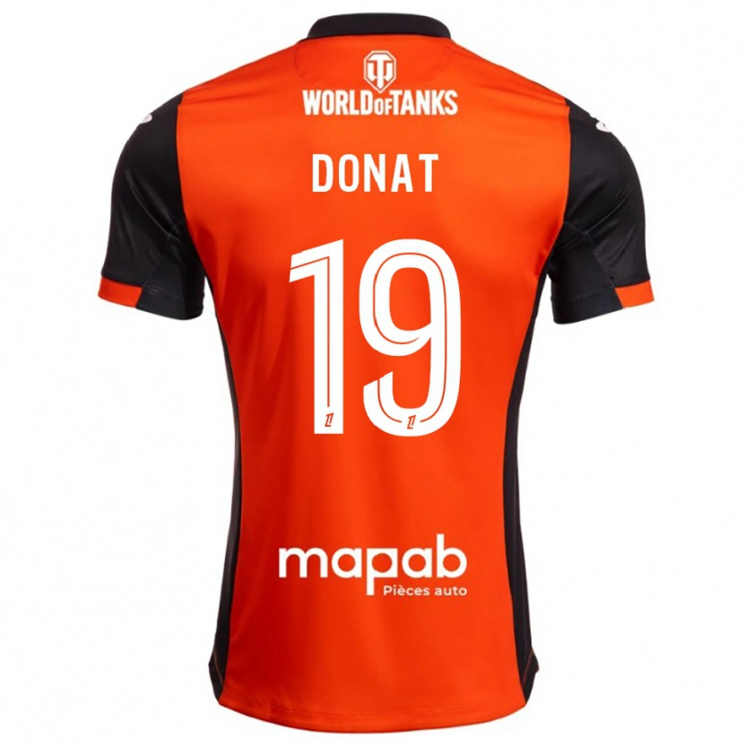 Danxen Enfant Maillot Noa Donat #19 Noir Orange Tenues Domicile 2025/26 T-Shirt