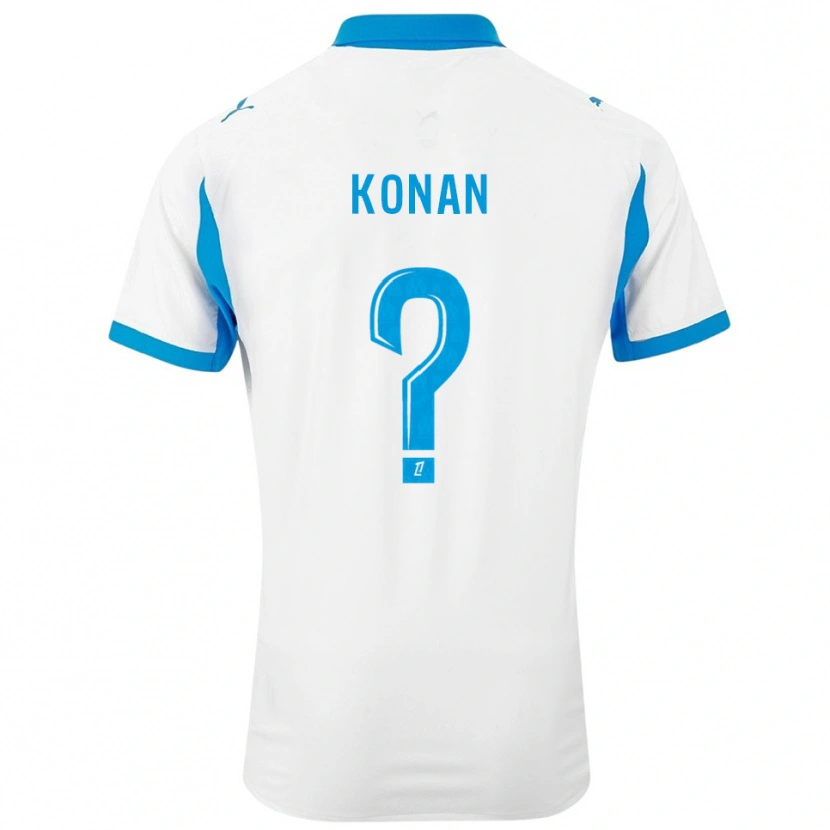 Danxen Enfant Maillot Christ Konan #0 Blanc Bleu Ciel Tenues Domicile 2025/26 T-Shirt