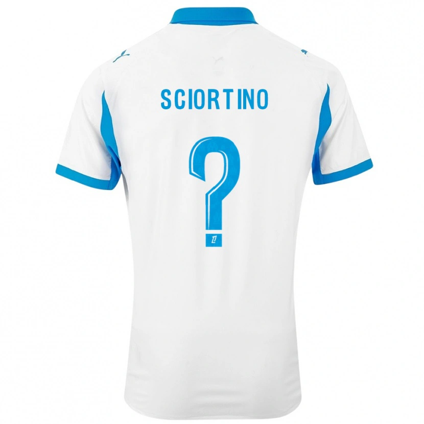 Danxen Enfant Maillot Paolo Sciortino #0 Blanc Bleu Ciel Tenues Domicile 2025/26 T-Shirt