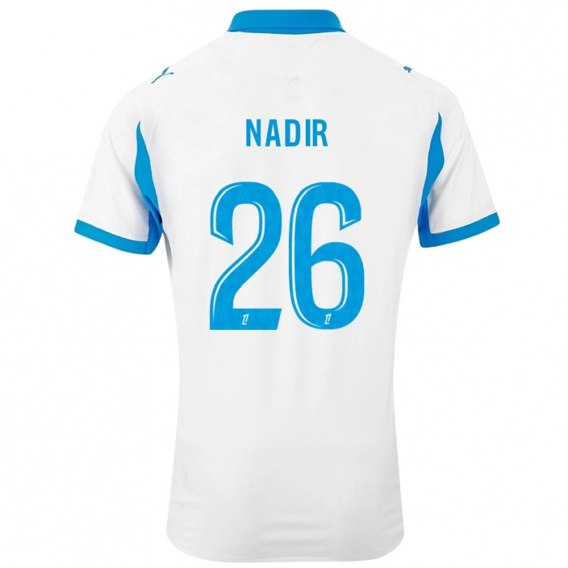 Danxen Enfant Maillot Bilal Nadir #26 Blanc Bleu Ciel Tenues Domicile 2025/26 T-Shirt