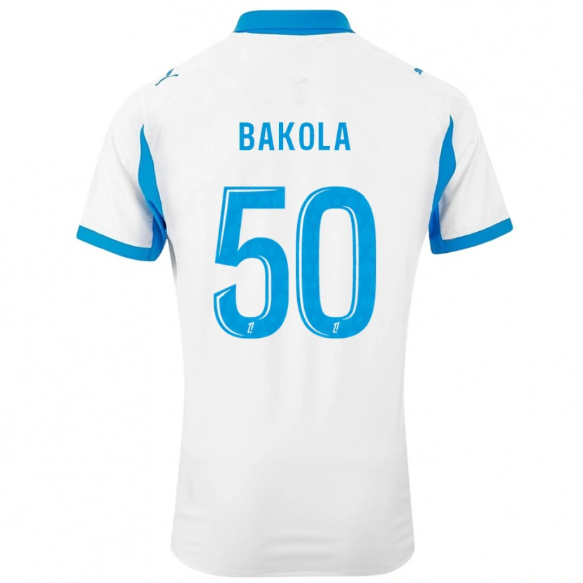 Danxen Enfant Maillot Darryl Bakola #50 Blanc Bleu Ciel Tenues Domicile 2025/26 T-Shirt