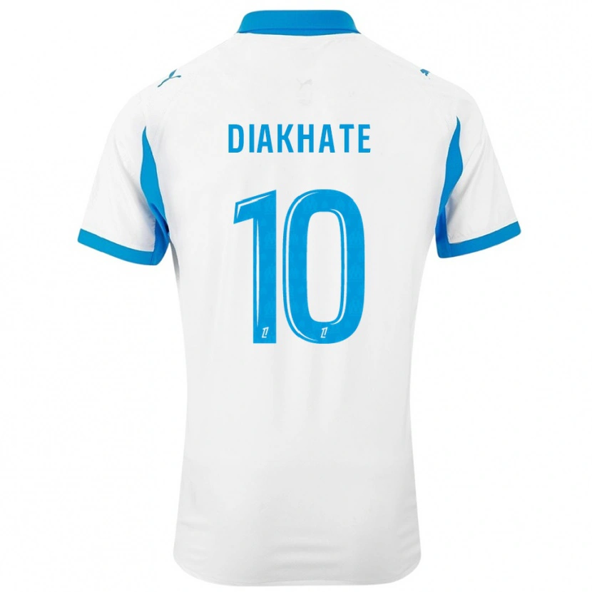 Danxen Enfant Maillot Ndeye Awa Diakhaté #10 Blanc Bleu Ciel Tenues Domicile 2025/26 T-Shirt