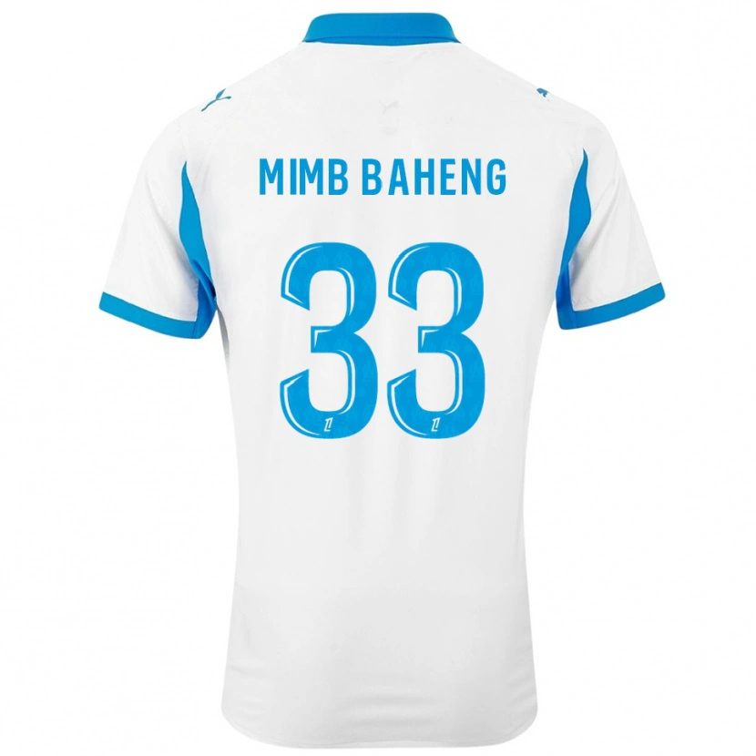 Danxen Enfant Maillot Rony Mimb Baheng #33 Blanc Bleu Ciel Tenues Domicile 2025/26 T-Shirt