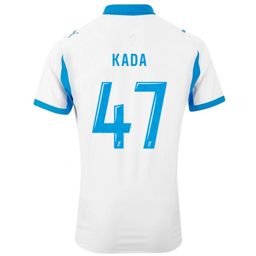 Danxen Enfant Maillot Joakim Kada #47 Blanc Bleu Ciel Tenues Domicile 2025/26 T-Shirt