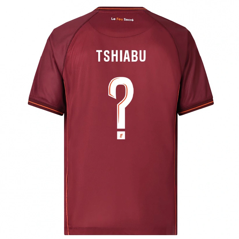 Danxen Enfant Maillot Joan Tshiabu #0 Bourgogne Blanc Tenues Domicile 2025/26 T-Shirt