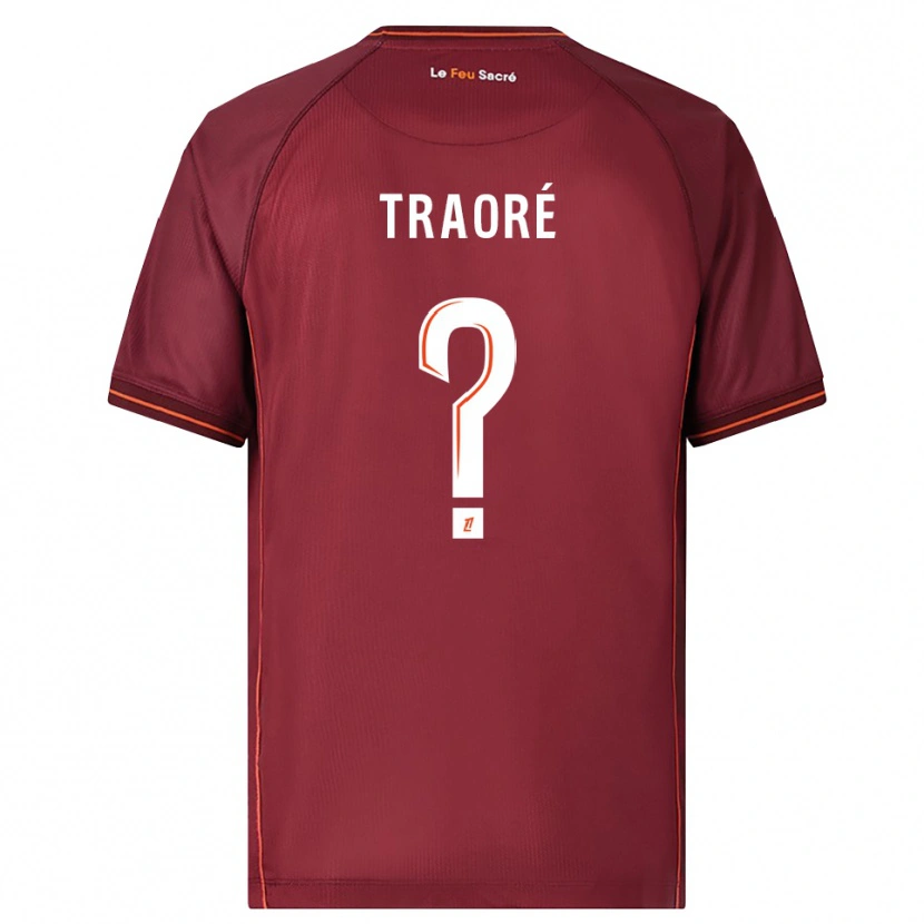 Danxen Enfant Maillot Badra Traoré #0 Bourgogne Blanc Tenues Domicile 2025/26 T-Shirt