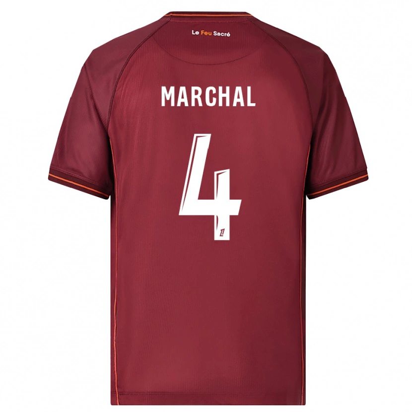 Danxen Enfant Maillot Adam Marchal #4 Bourgogne Blanc Tenues Domicile 2025/26 T-Shirt