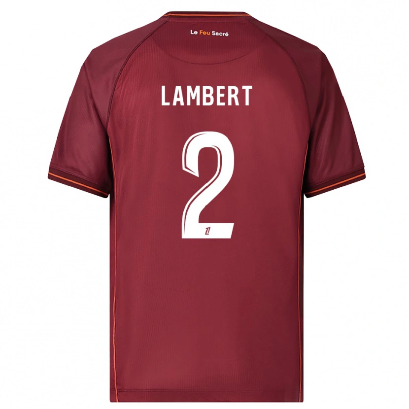 Danxen Enfant Maillot Anaïs Lambert #2 Bourgogne Blanc Tenues Domicile 2025/26 T-Shirt