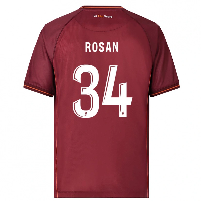 Danxen Enfant Maillot Kaylia Rosan #34 Bourgogne Blanc Tenues Domicile 2025/26 T-Shirt