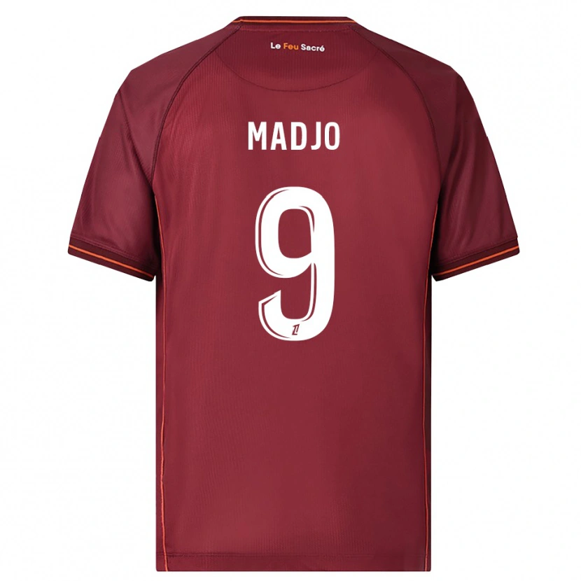 Danxen Enfant Maillot Brian Madjo #9 Bourgogne Blanc Tenues Domicile 2025/26 T-Shirt