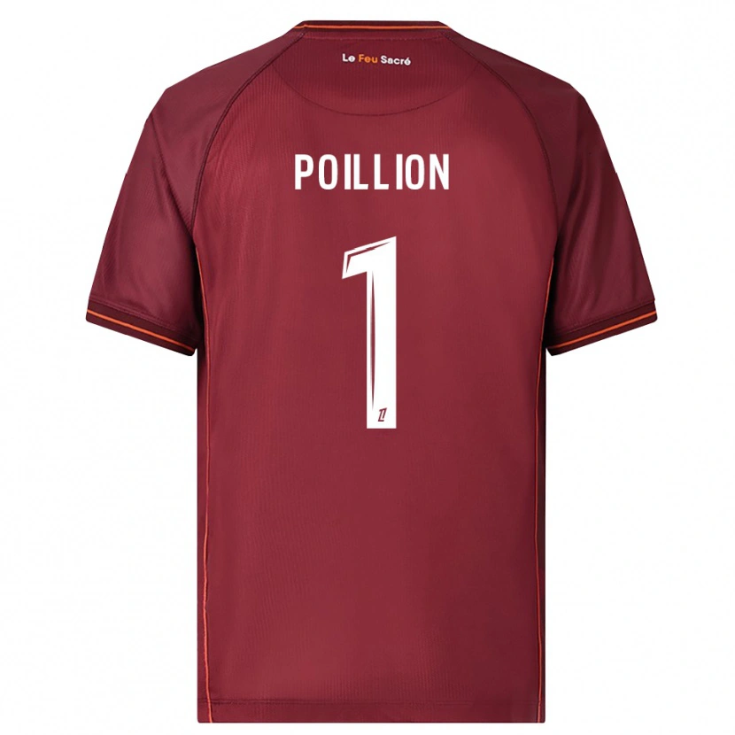 Danxen Enfant Maillot Noé Poillion #1 Bourgogne Blanc Tenues Domicile 2025/26 T-Shirt